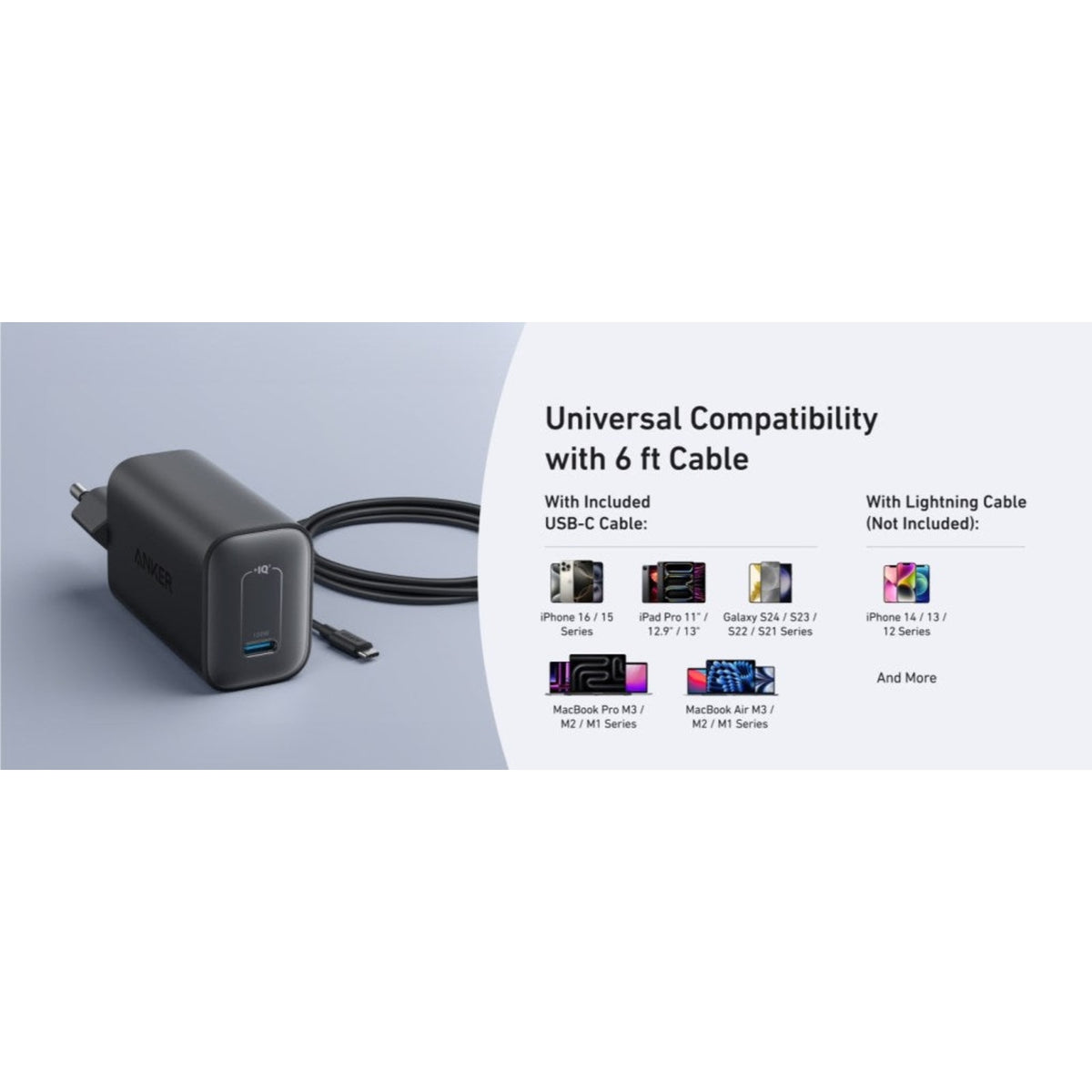 Anker Nano 100W Charger with 6ft USB-C Cable — view 3