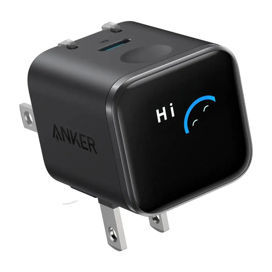 Anker Nano 45W Charger with Smart Display — front view