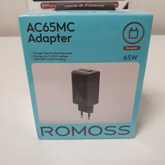 Romoss AC65MC 65W GaN Charger — 3 Ports